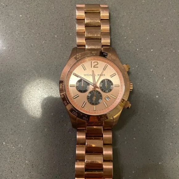 Michael Kors Layton Rose Gold-tone Chronograph Watch MK8186 display picture 1